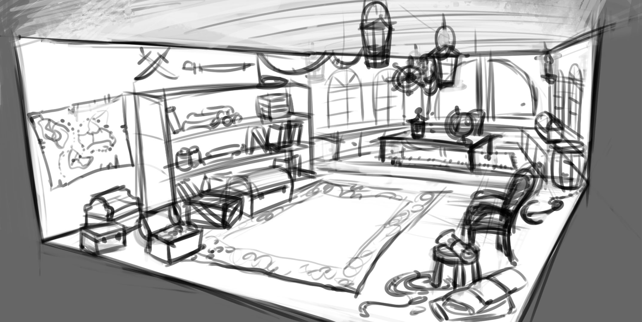 Cabin Concept Sketch | Stardust